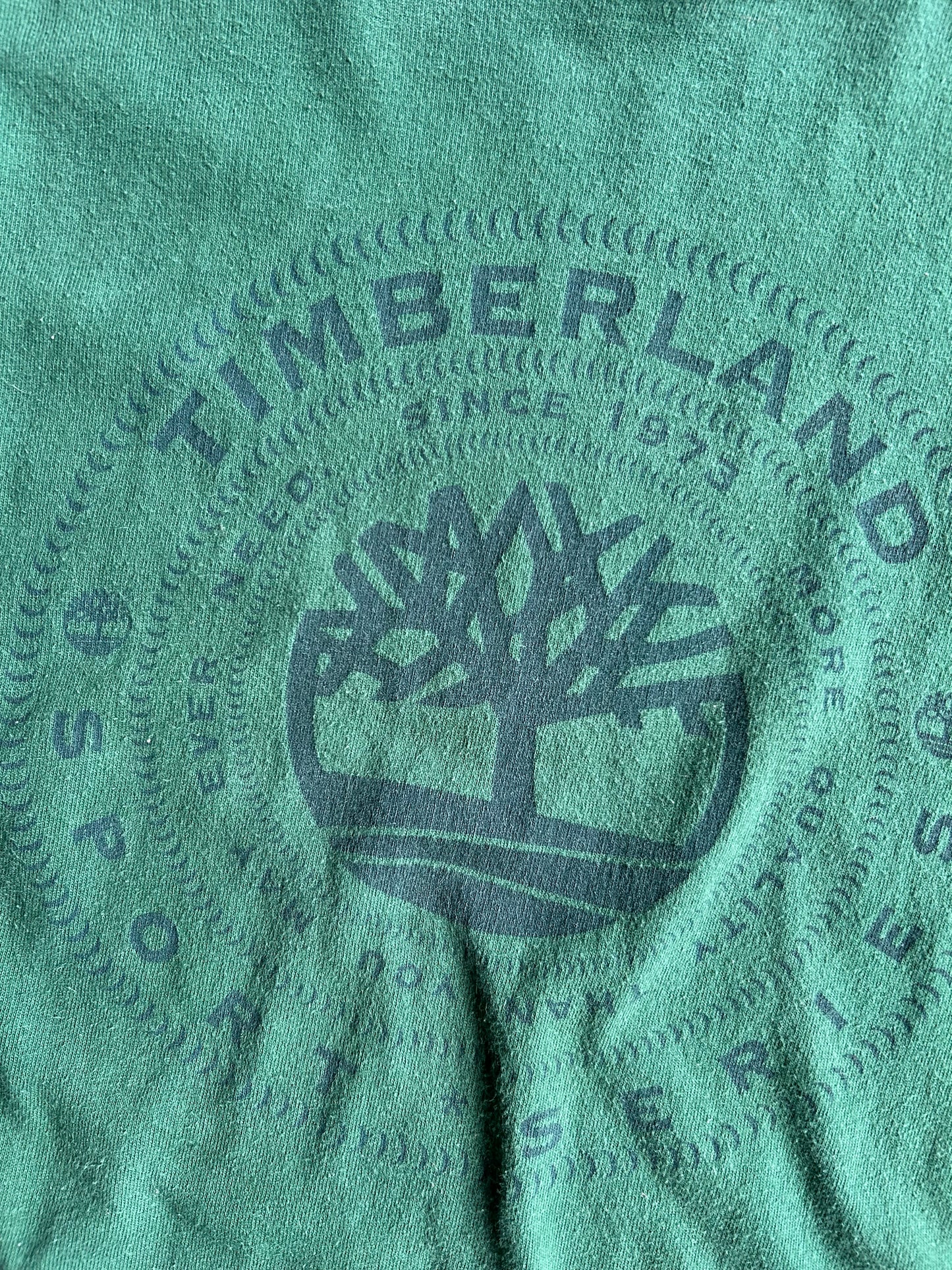 Vintage Cropped Green Timberland Shirt - XL