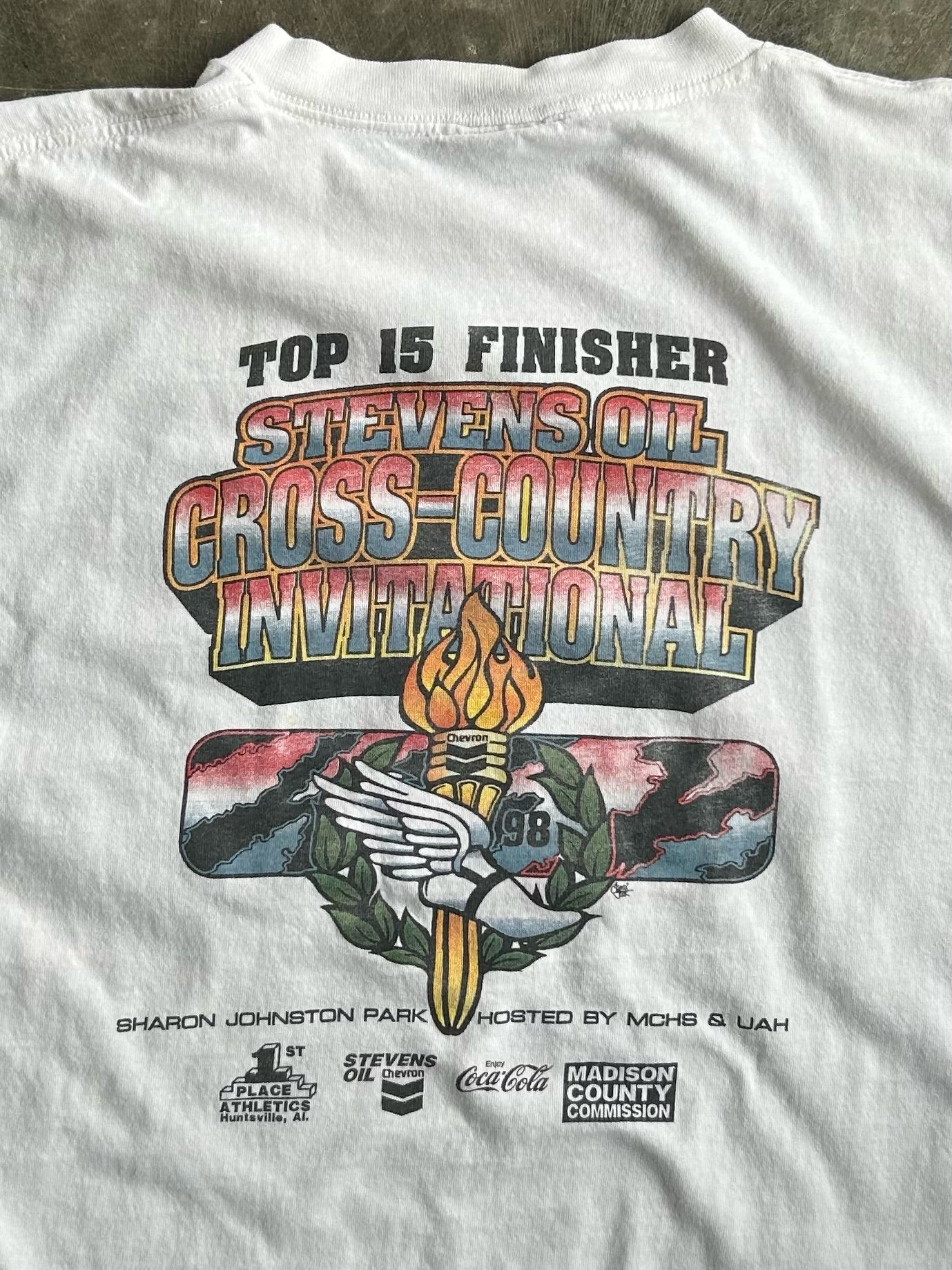 Vintage White New Balance Cross Country Tee - XL