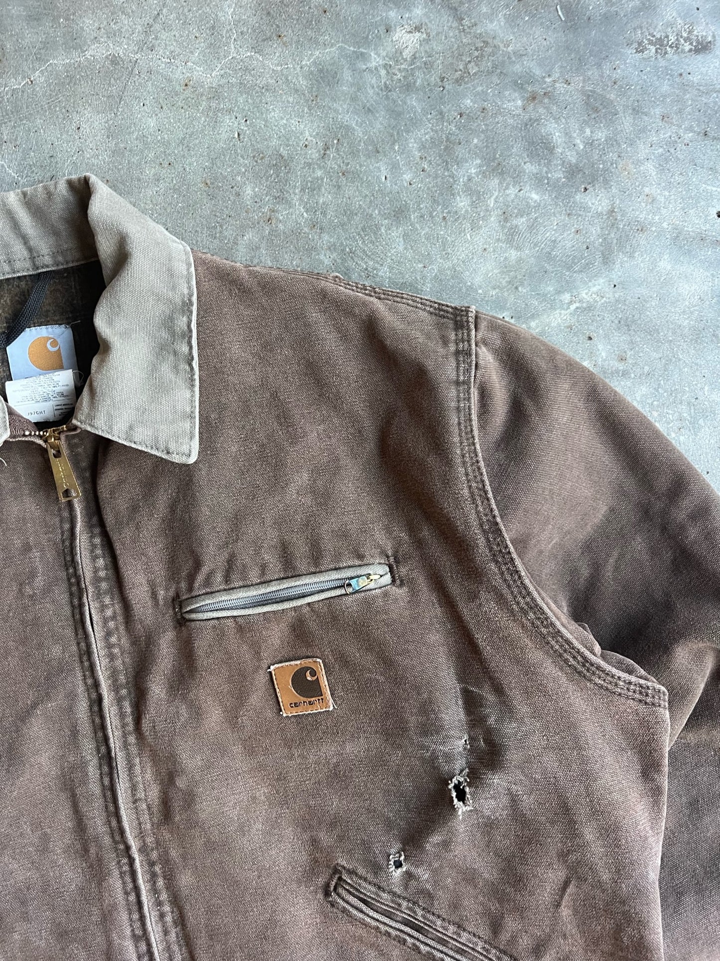 Vintage Brown Flannel Lined Detroit Carhartt Jacket - L