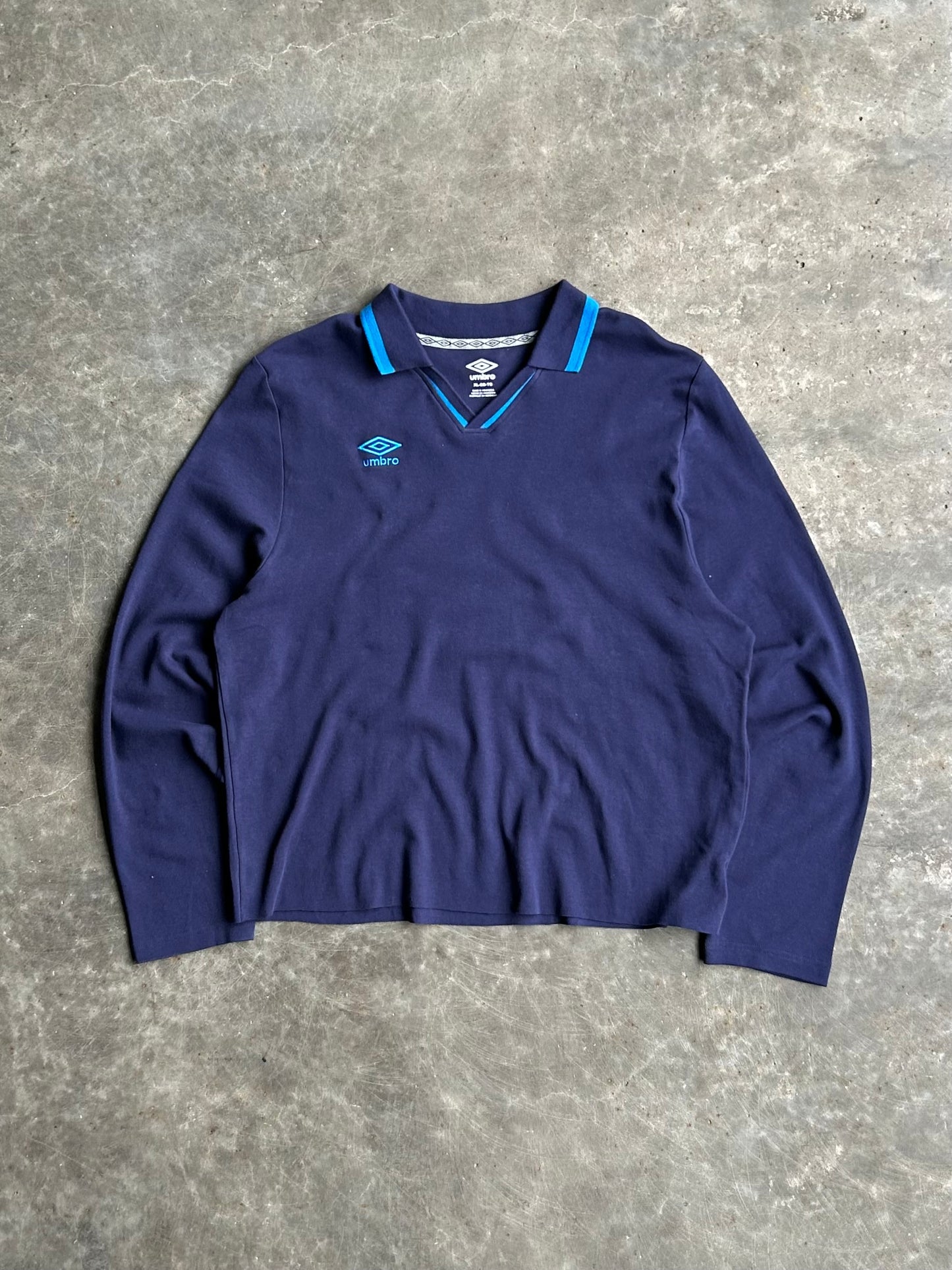 Vintage Umbro Long Sleeve Collard Shirt - XL