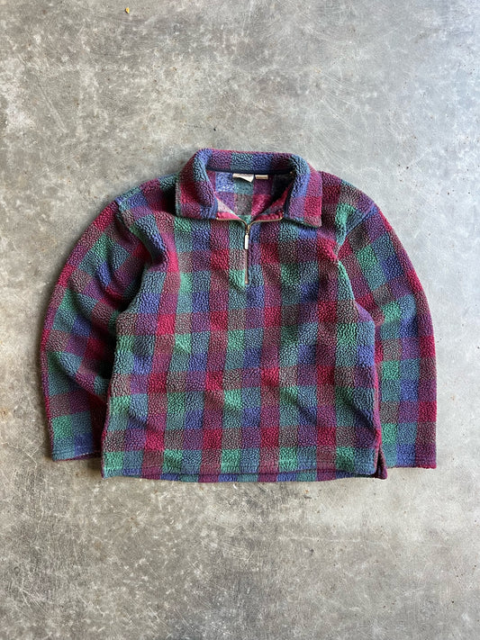 Vintage Pattern Fleece Sonoma Quarter Zip - L