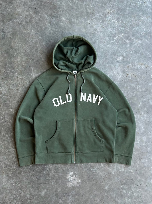 Vintage Green Old Navy Hooded Zip Up - L