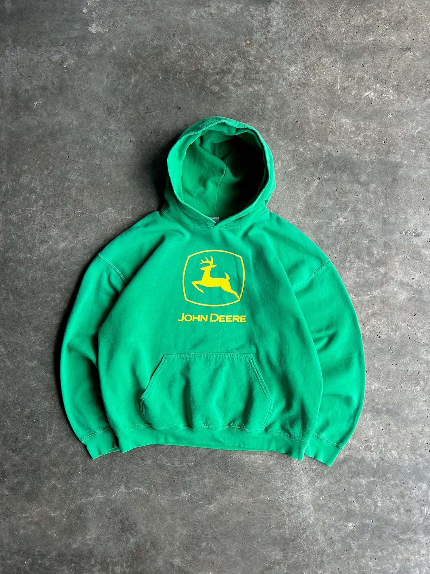 Vintage Green John Deere Hoodie - L