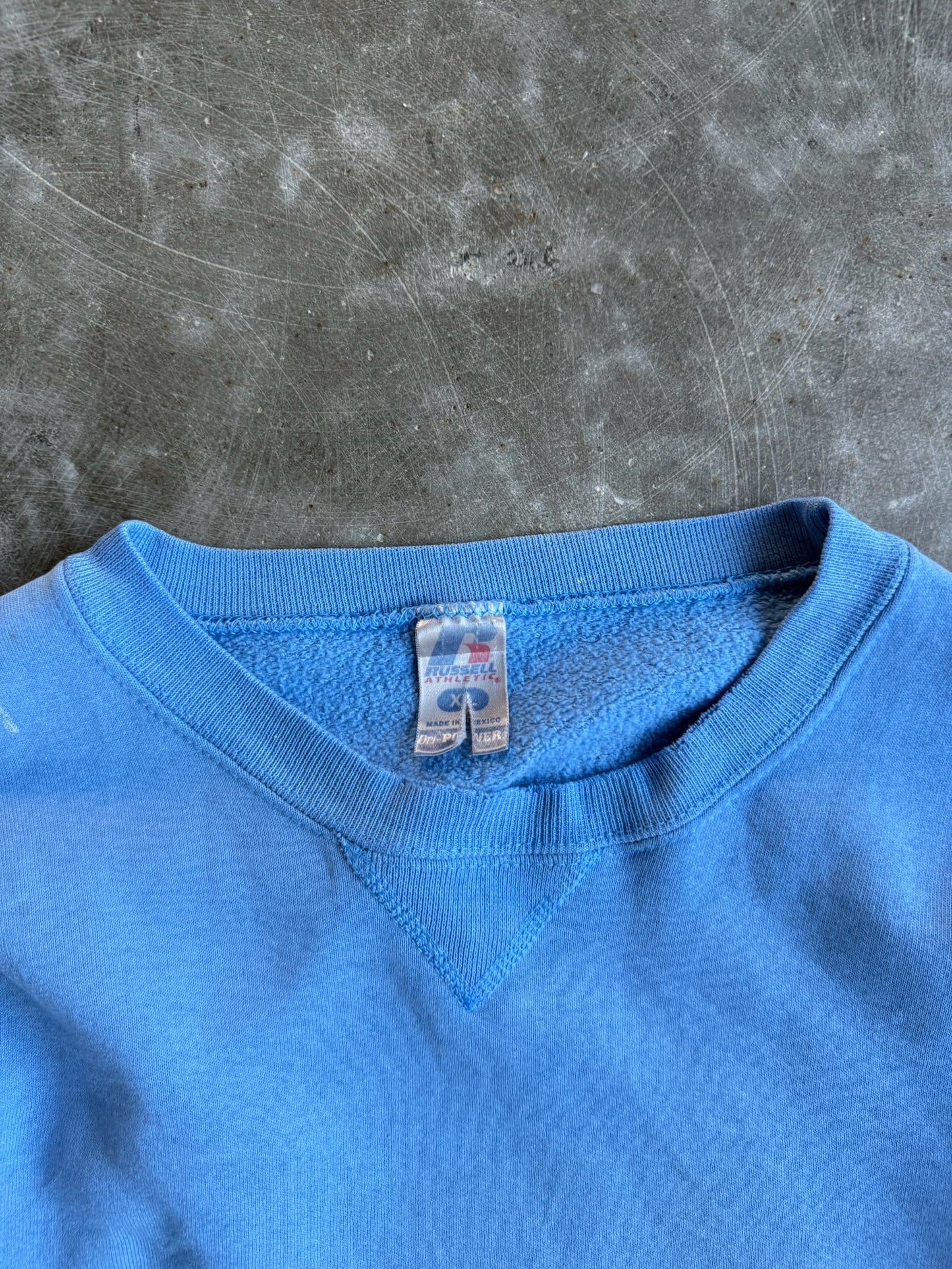 Vintage Russell Athletic Baby Blue Crew - XL