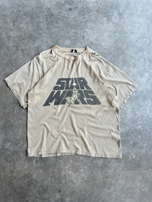 Vintage Faded Green Star Wars Distressed Tee - XXL