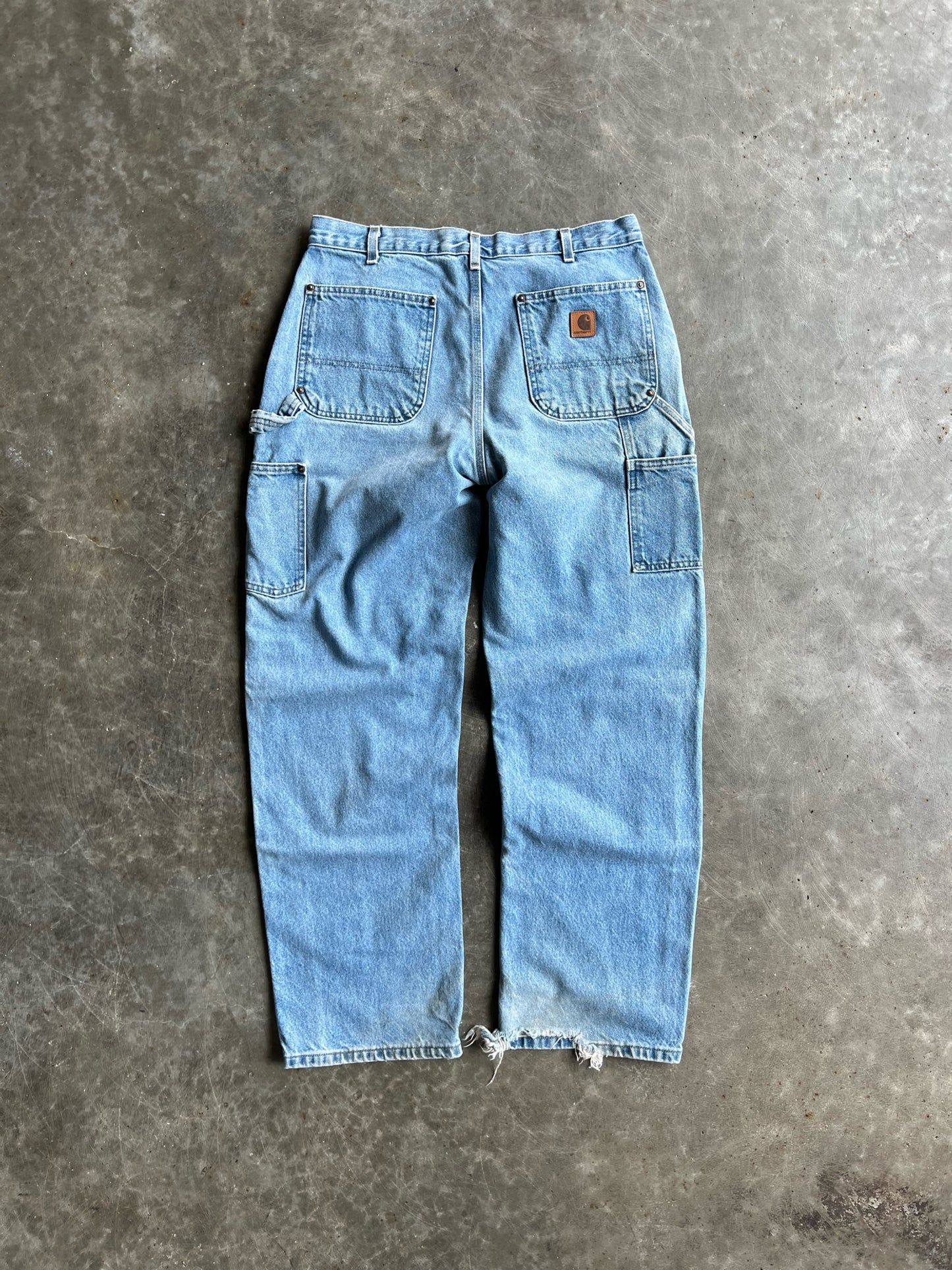 Vintage Medium Wash Carhartt Double Knee Pants - 32