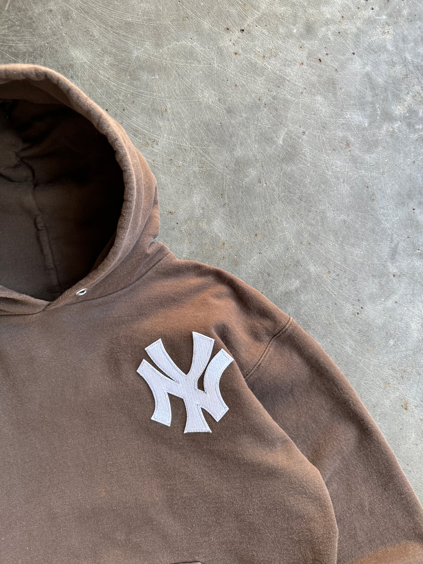 Vintage Brown Yankees Russell Hoodie - S