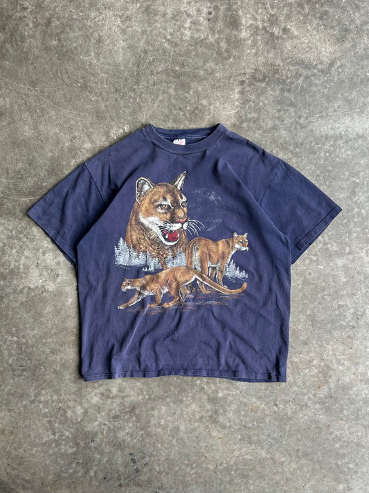 Vintage Navy Cougar Tee - XL