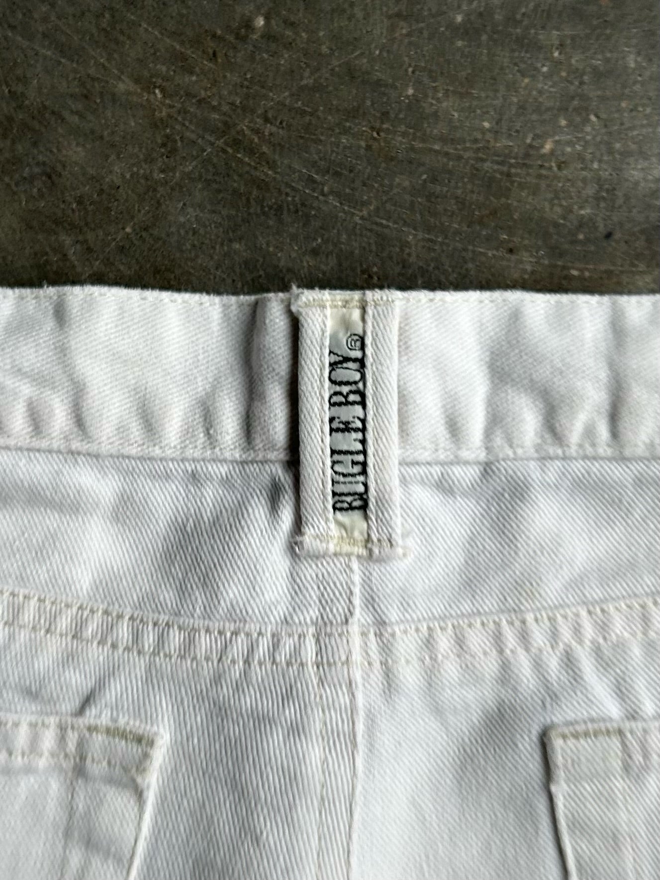 Vintage White Bugle Boy Denim Shorts - 28