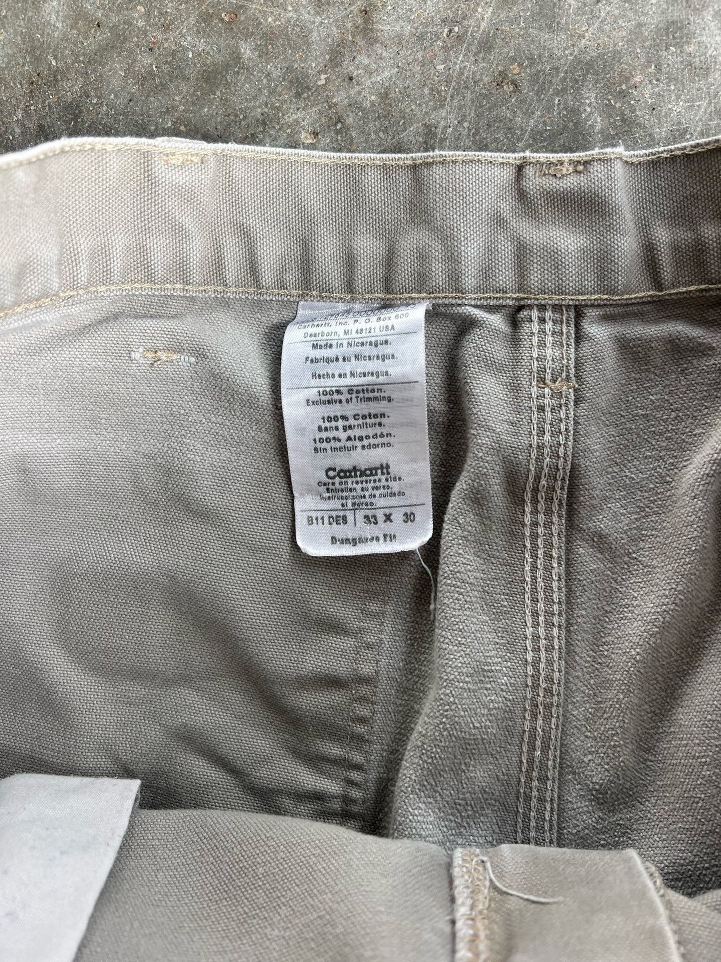 Vintage Beige Carhartt Carpenter Pants - 34