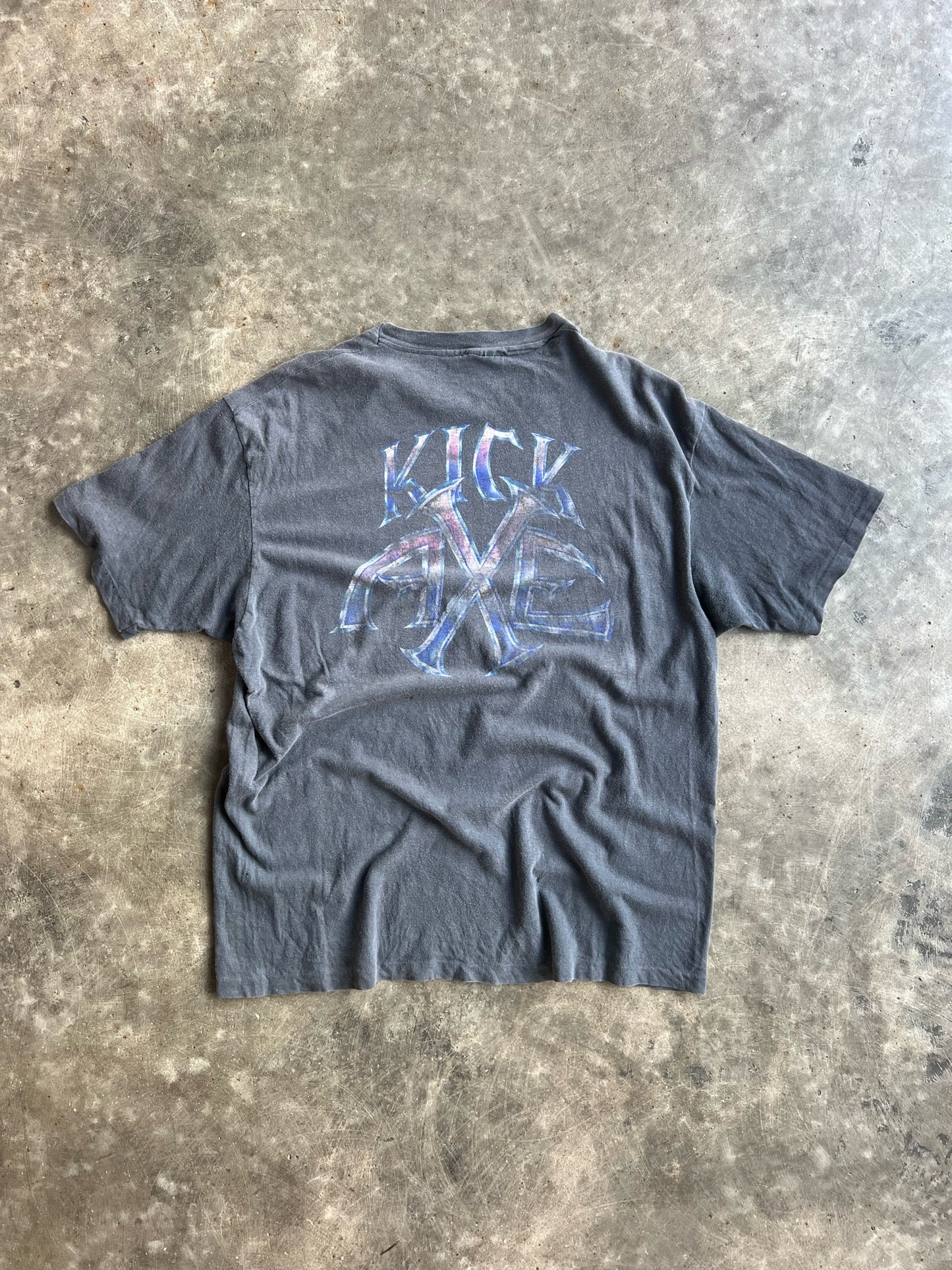 Vintage Grey Kick Axe Vices Shirt - XL