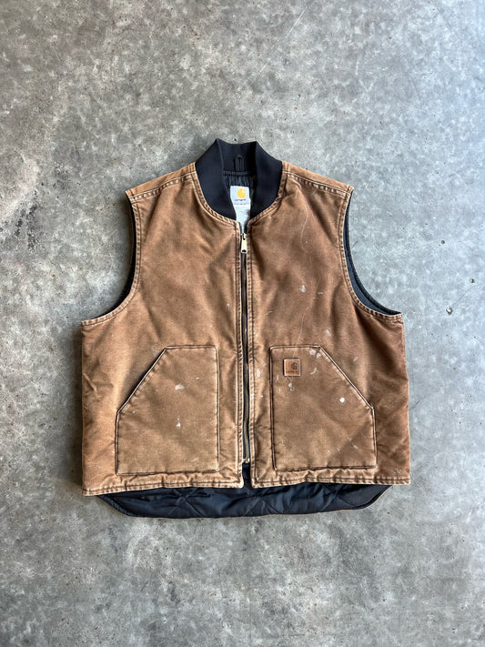 Vintage Faded Brown Carhartt Vest - XL