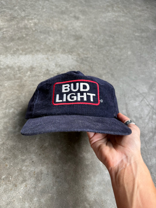 Vintage Navy Bud Light Snapback Hat