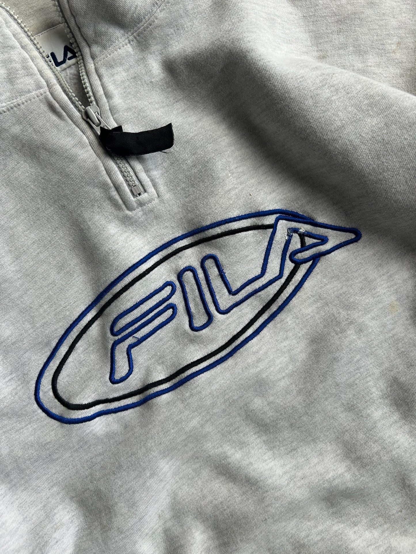 Vintage Gray FILA Quarter Zip - XL