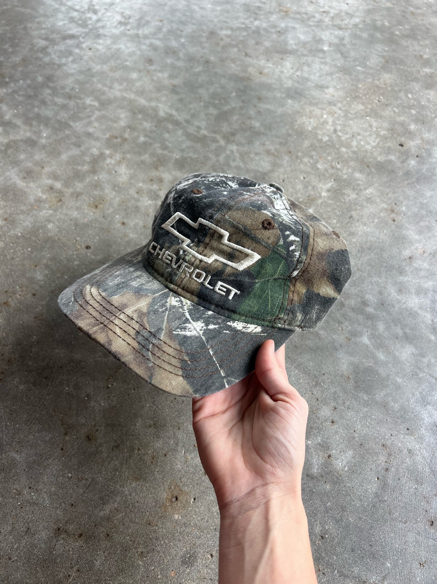 Vintage Camo Chevrolet Velcro Hat