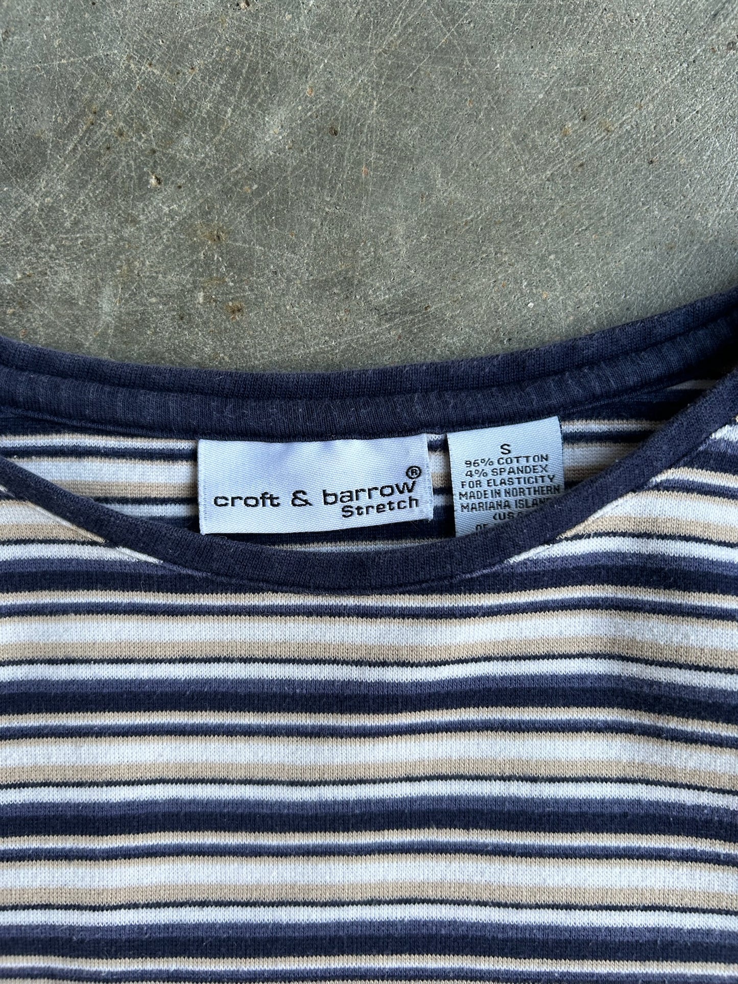 Vintage Croft & Barrow Striped Long Sleeve Tee - S