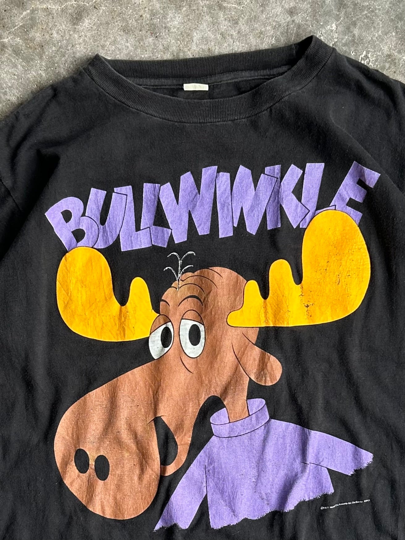 Vintage Black Bullwinkle Tee - L