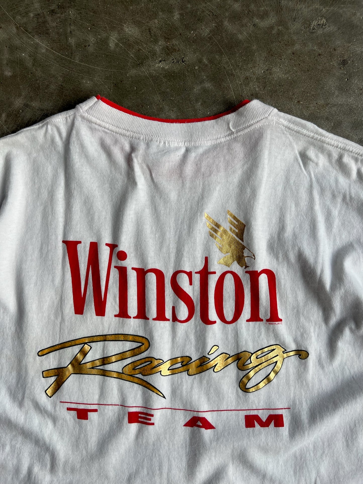 Vintage White Winston Racing Team Shirt - XL