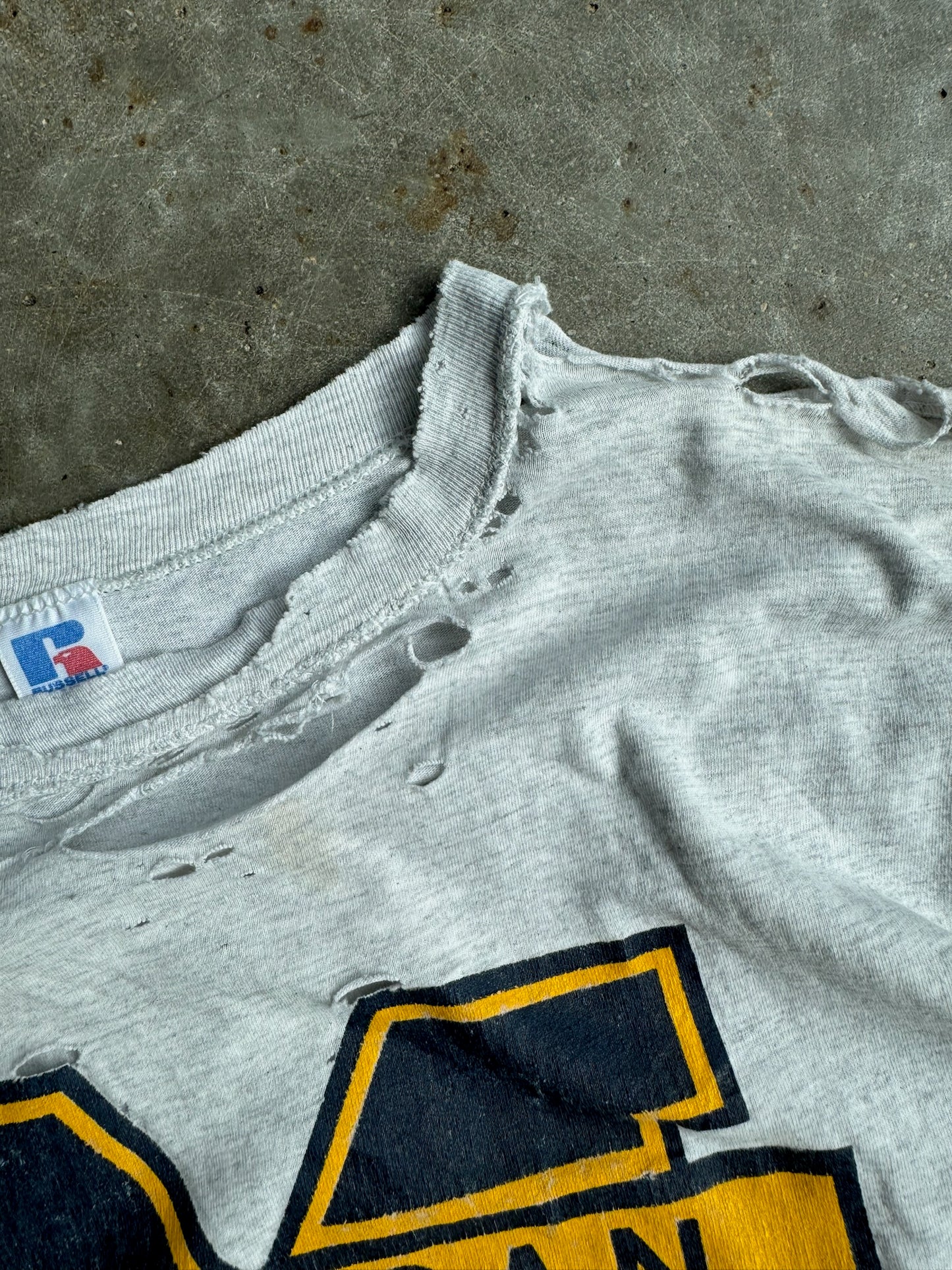 Vintage Distressed University of Michigan Shirt - XXL