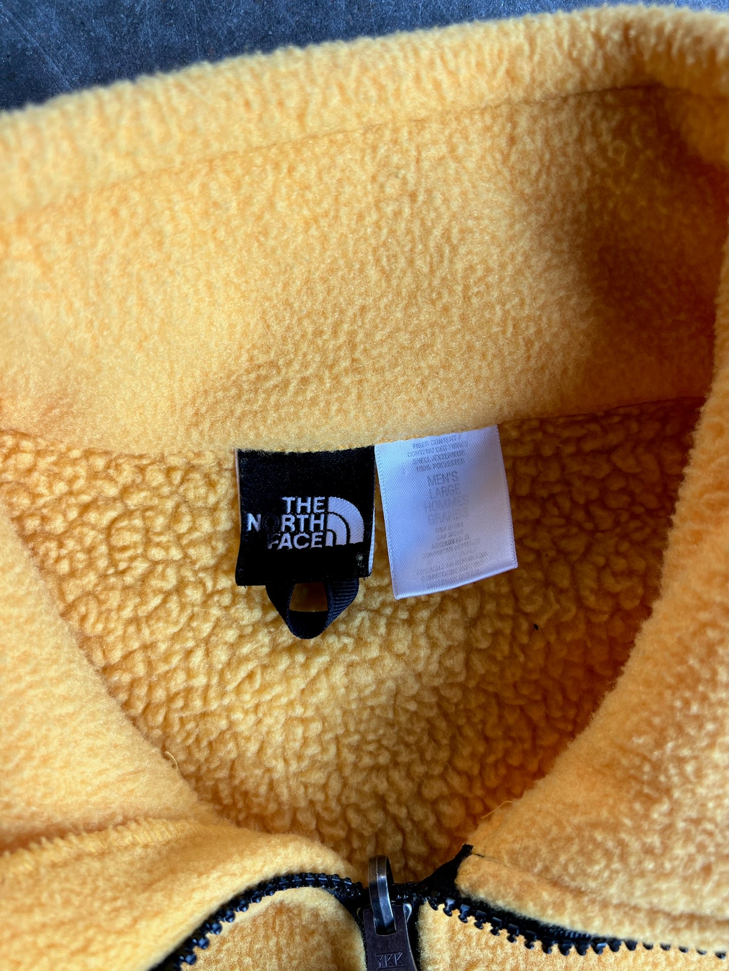 Vintage Yellow Fleece North Face Zip Up - L