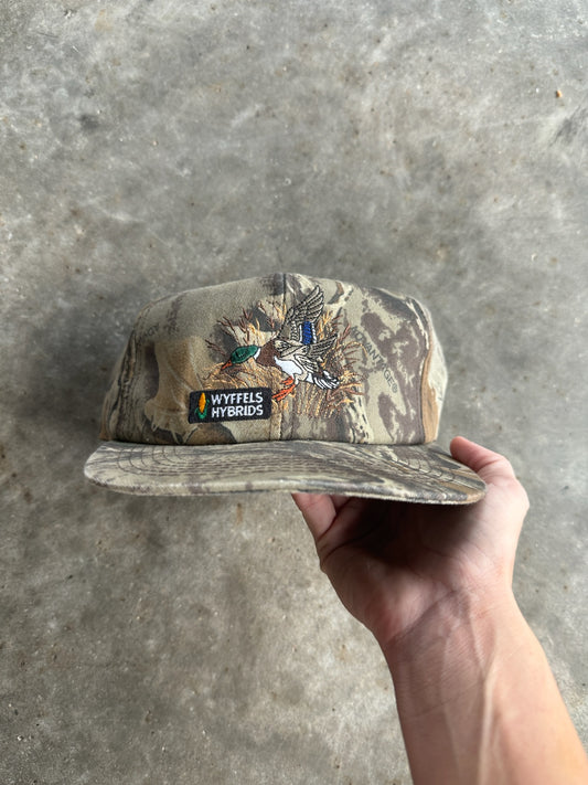 Vintage Wyffels Hybrids Snapback Camo Hat