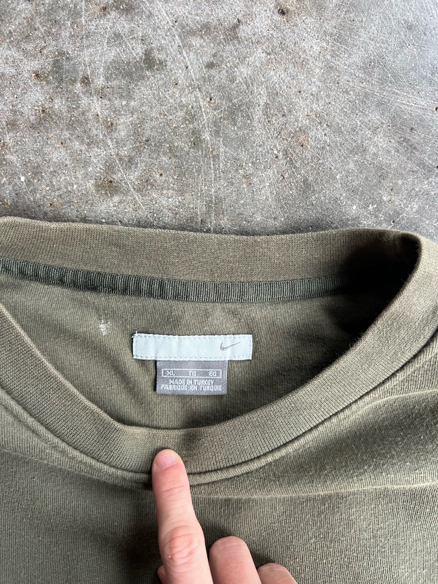 Vintage Olive Green Nike Crew - XL