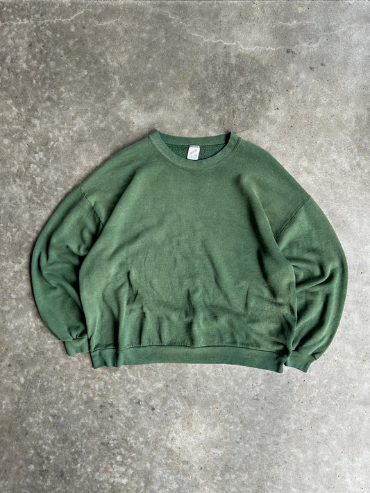 Vintage Green Jerzees Crew - XXL