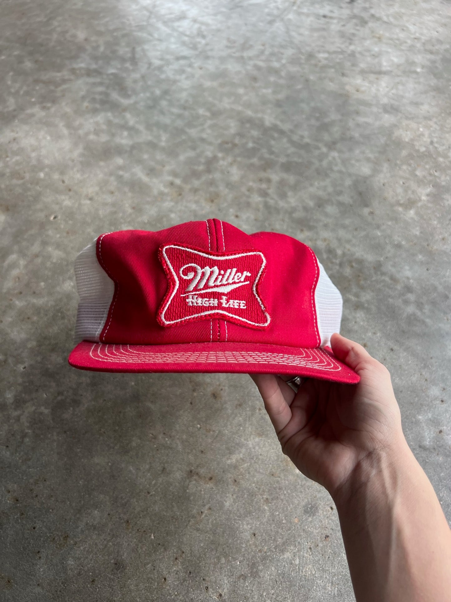 Vintage Miller High Life Snapback Trucker Hat