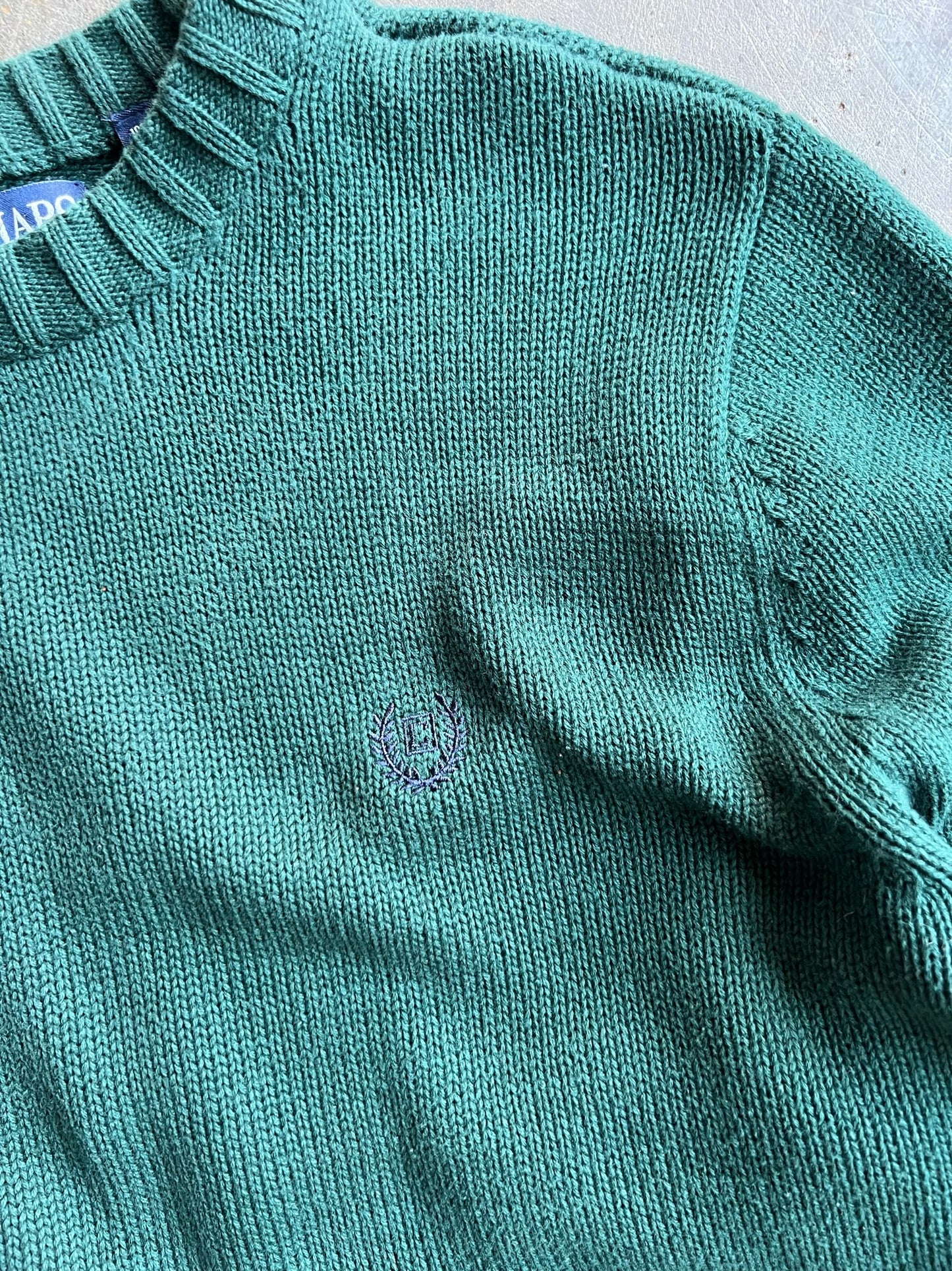 Vintage Dark Green Chaps Sweater - M