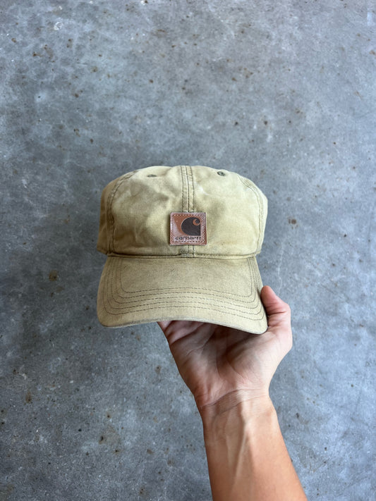 Vintage Faded Yellow Carhartt Velcro Hat