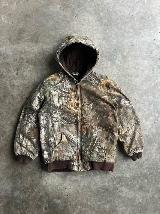 Vintage Camo Hooded Carhartt Jacket - XS/S