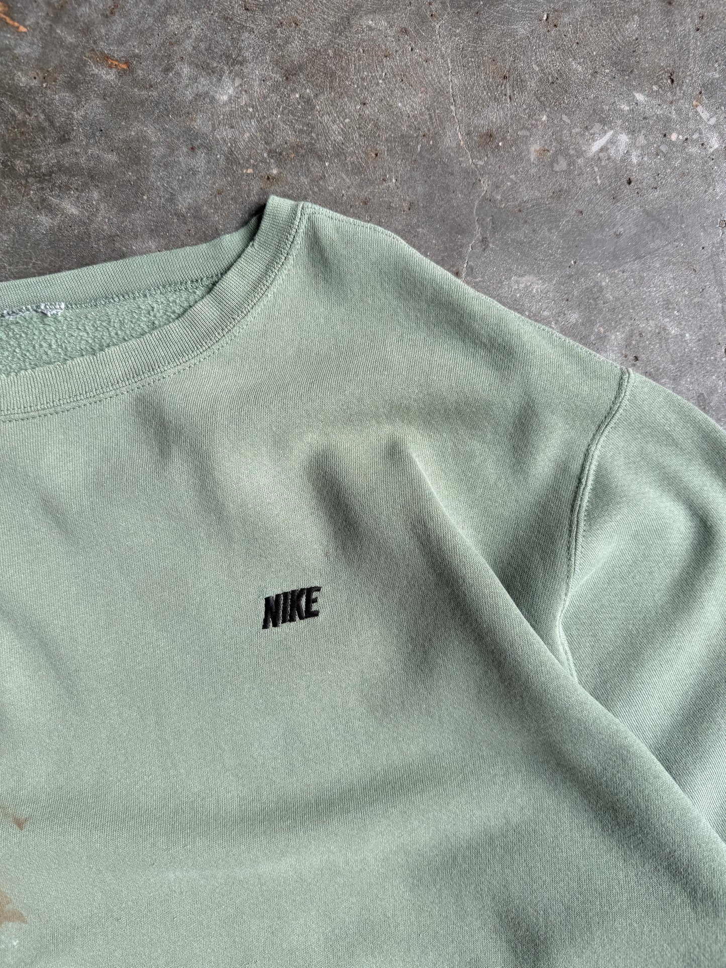 Vintage Sage Green Nike Crew - XL