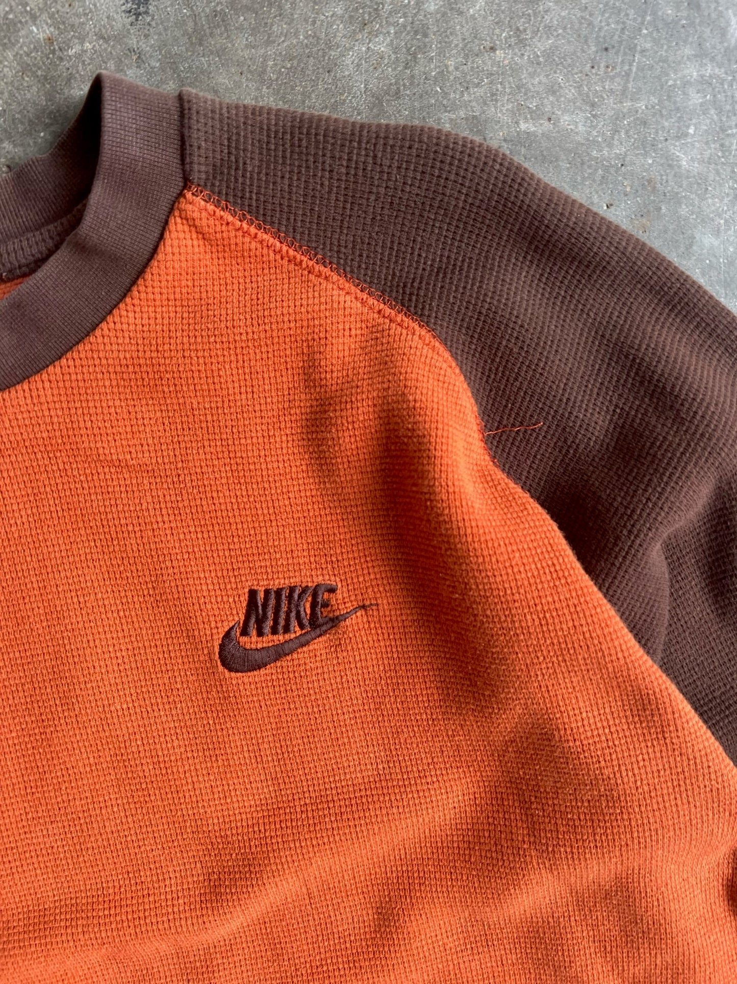 Vintage Burnt Orange And Brown Nike Thermal - XL