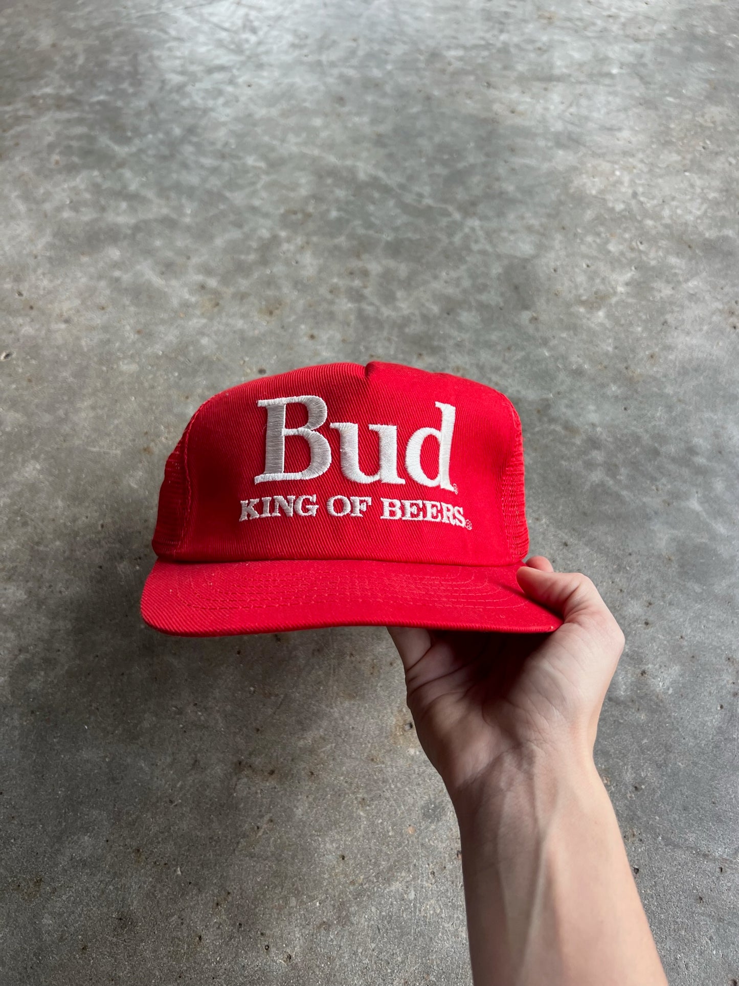 Vintage Bud King Of Beers Snapback Trucker Hat