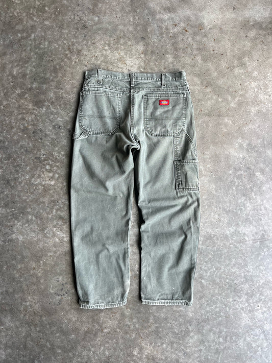 Vintage Faded Green Dickies Carpenter Pants - 34