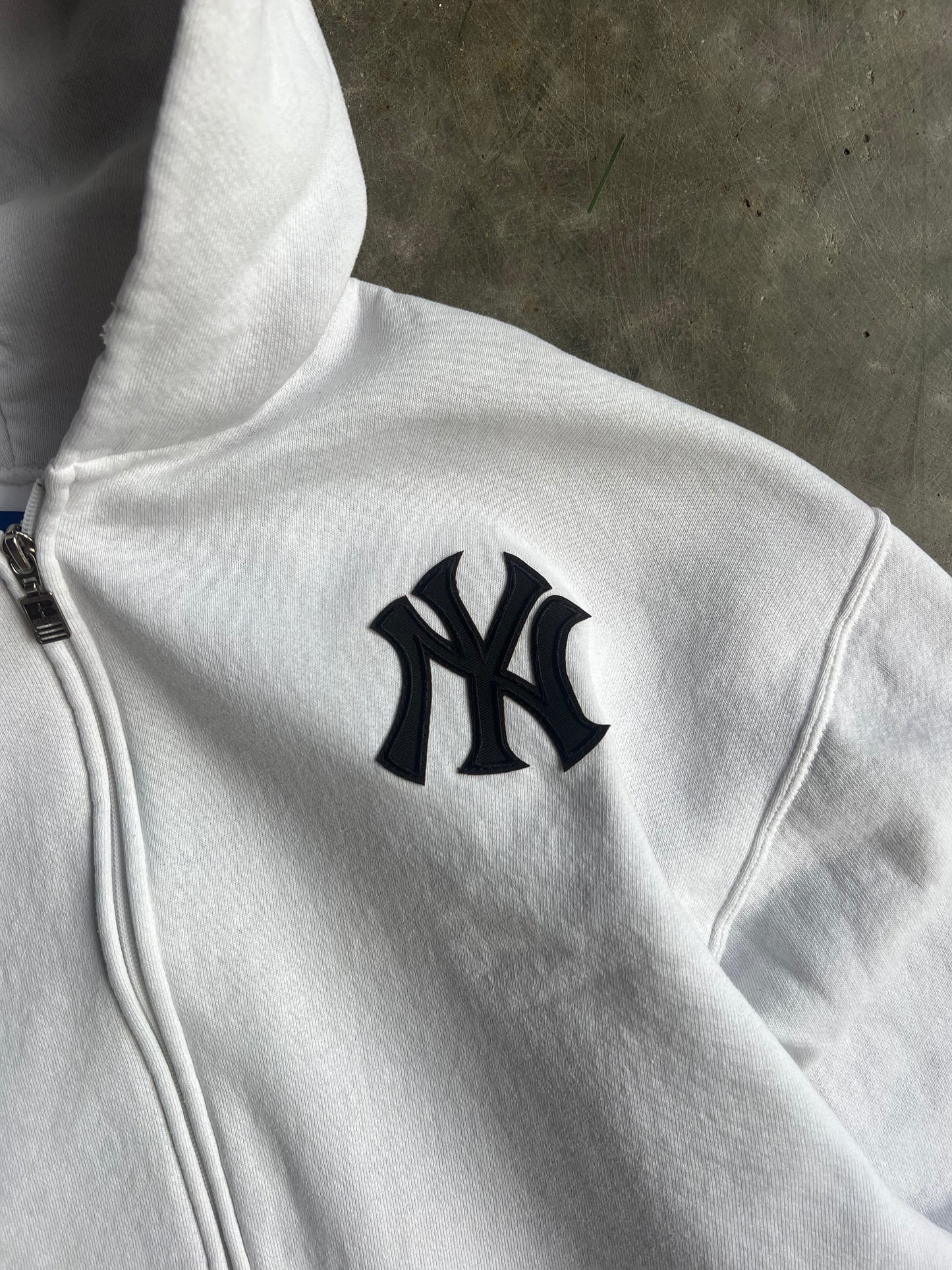 Vintage Grey Yankees Russell Zip Up - XL