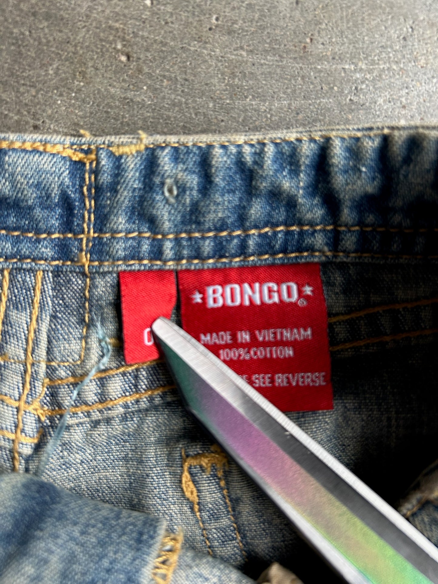 Vintage Faded Bongo Micro Denim Shorts - 28