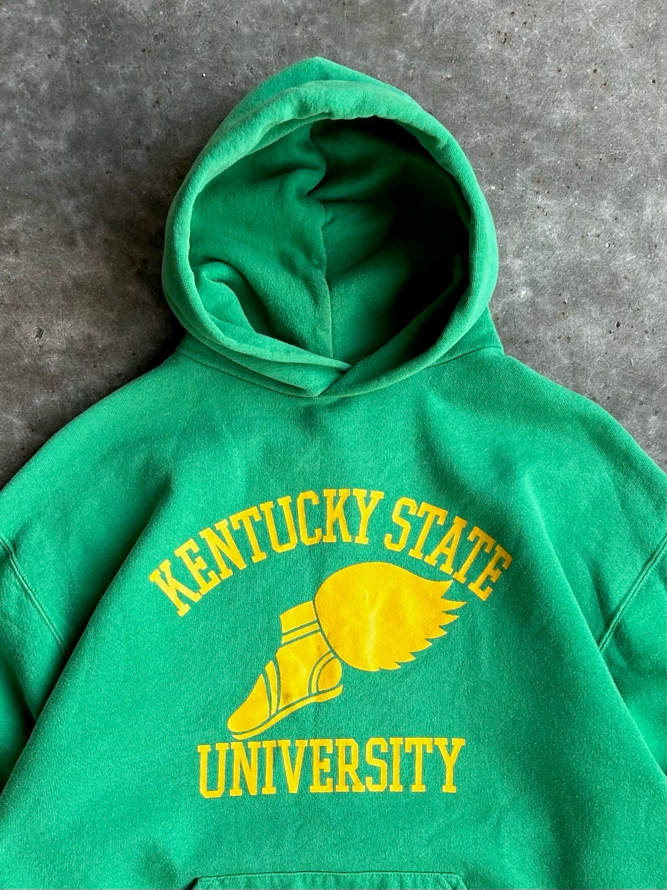 Vintage Green Kentucky State University Hoodie - L