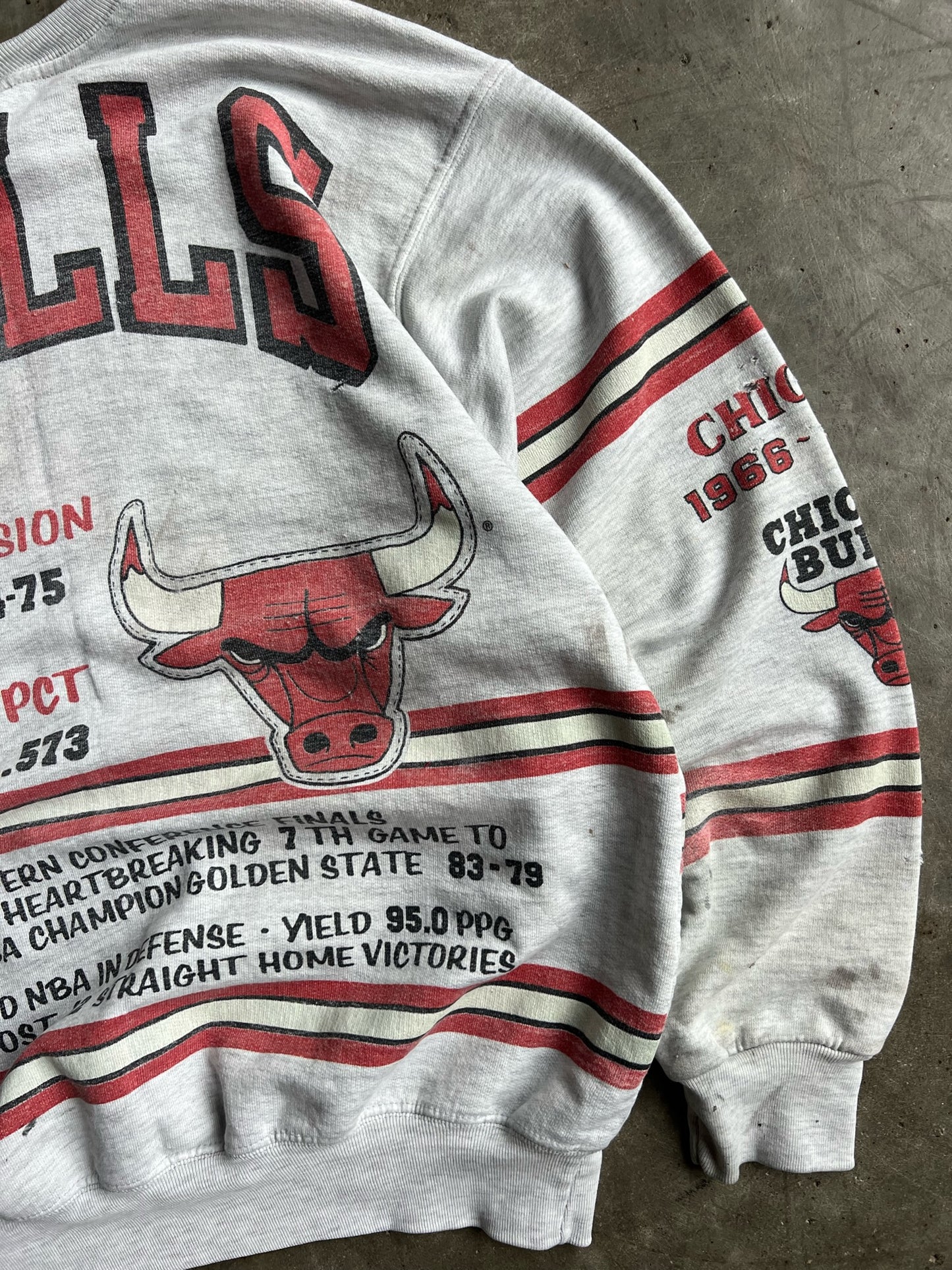 Vintage Faded Chicago Bulls Long Gone Crew - L