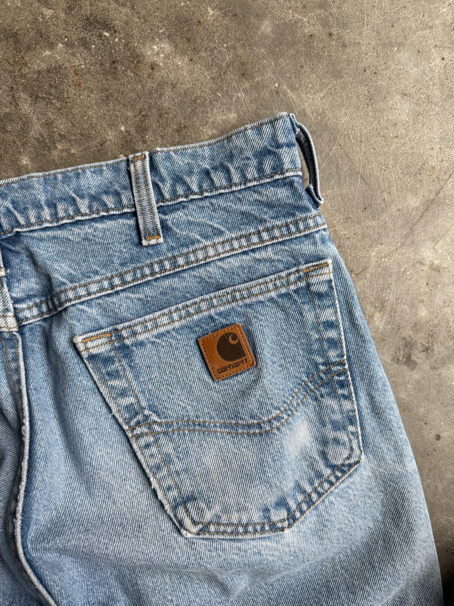 Vintage Medium Wash Carhartt Denim Pants - 34