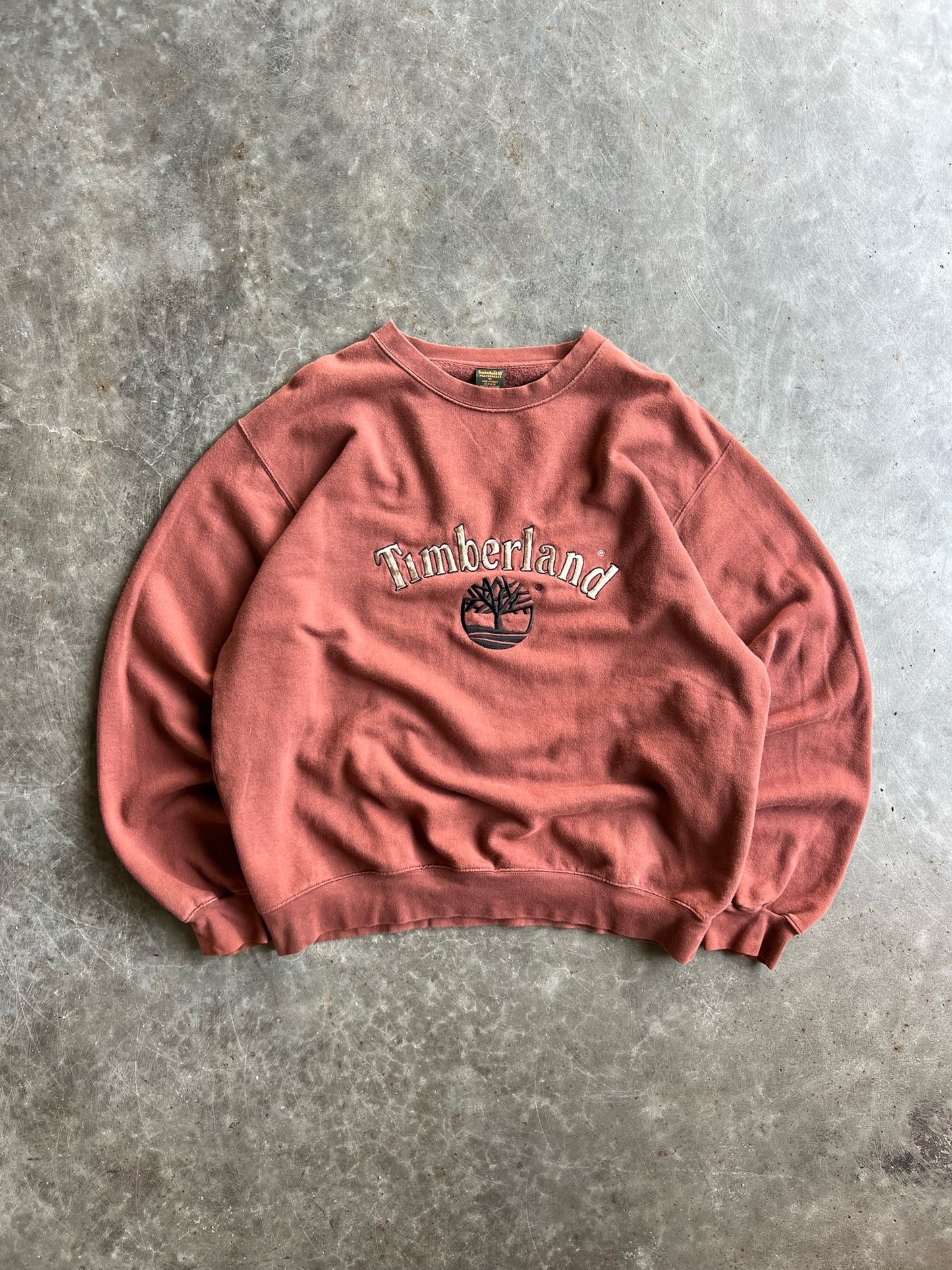 Vintage Burnt Orange Timberland Crew - XL