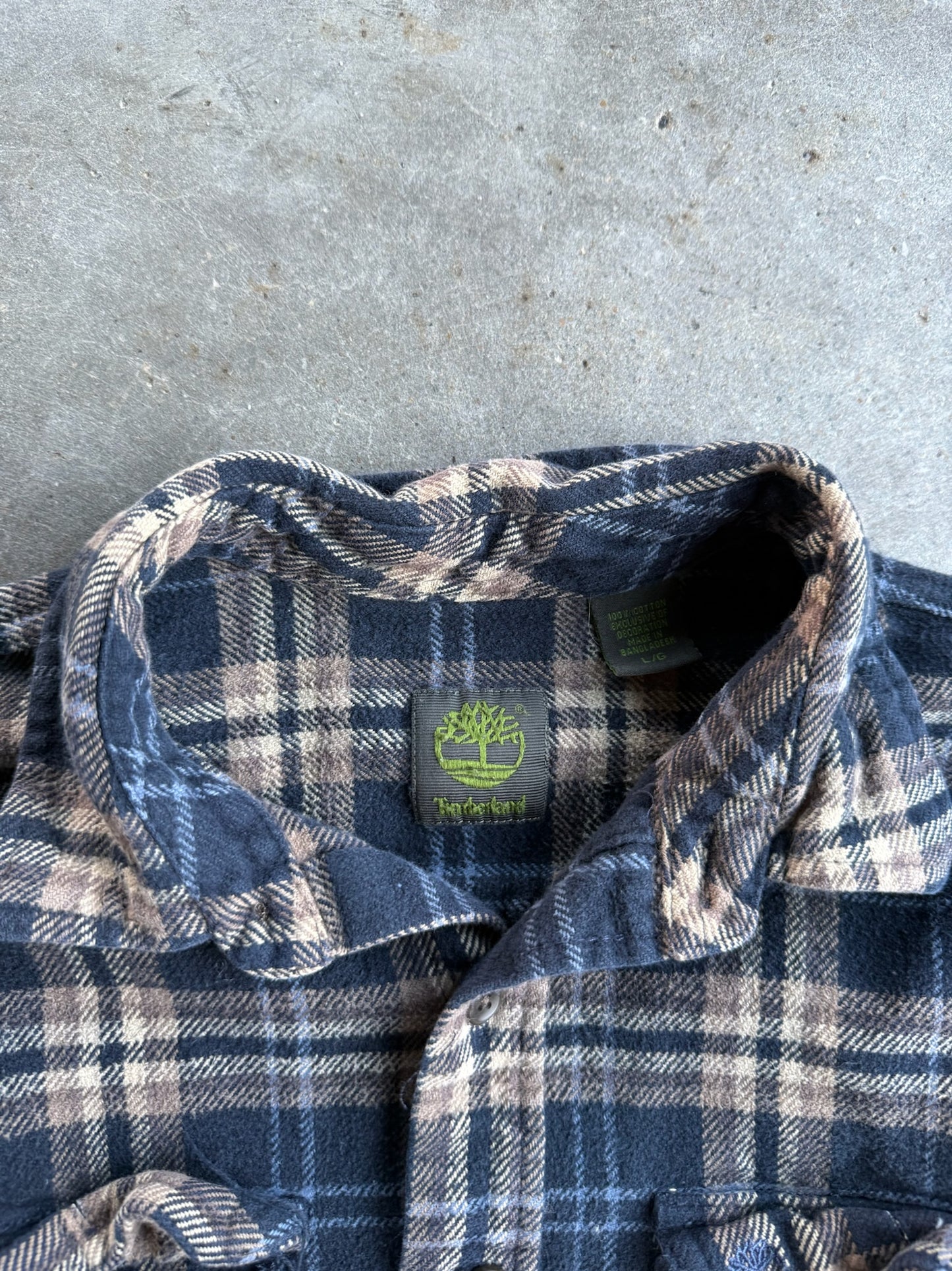 Vintage Timberland Cropped Flannel - L