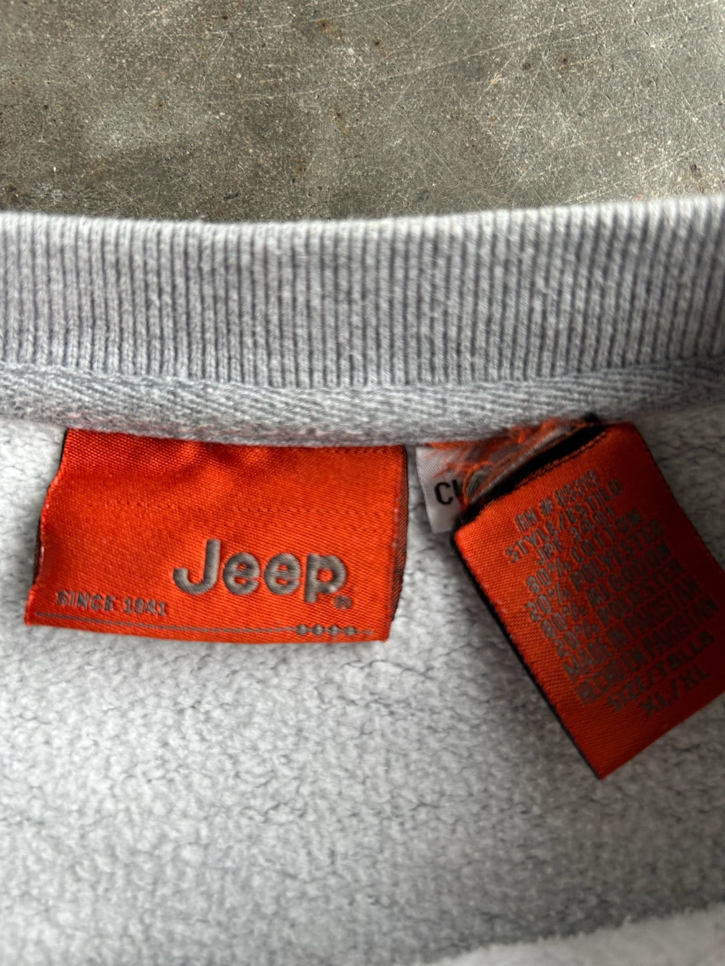 Vintage Grey Jeep Crew - XL