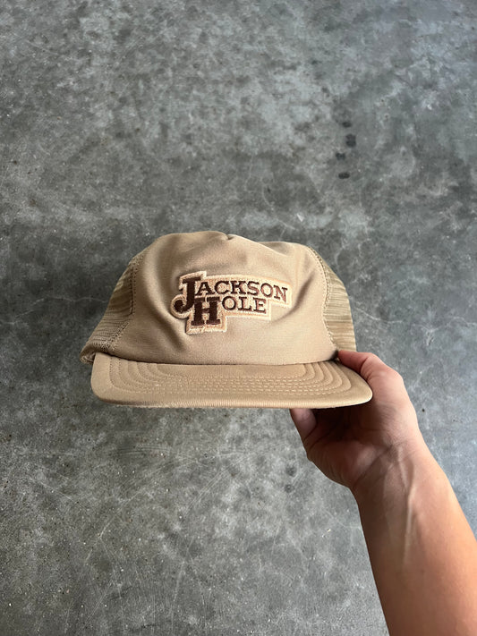 Vintage Tan Jackson Hole Trucker Hat