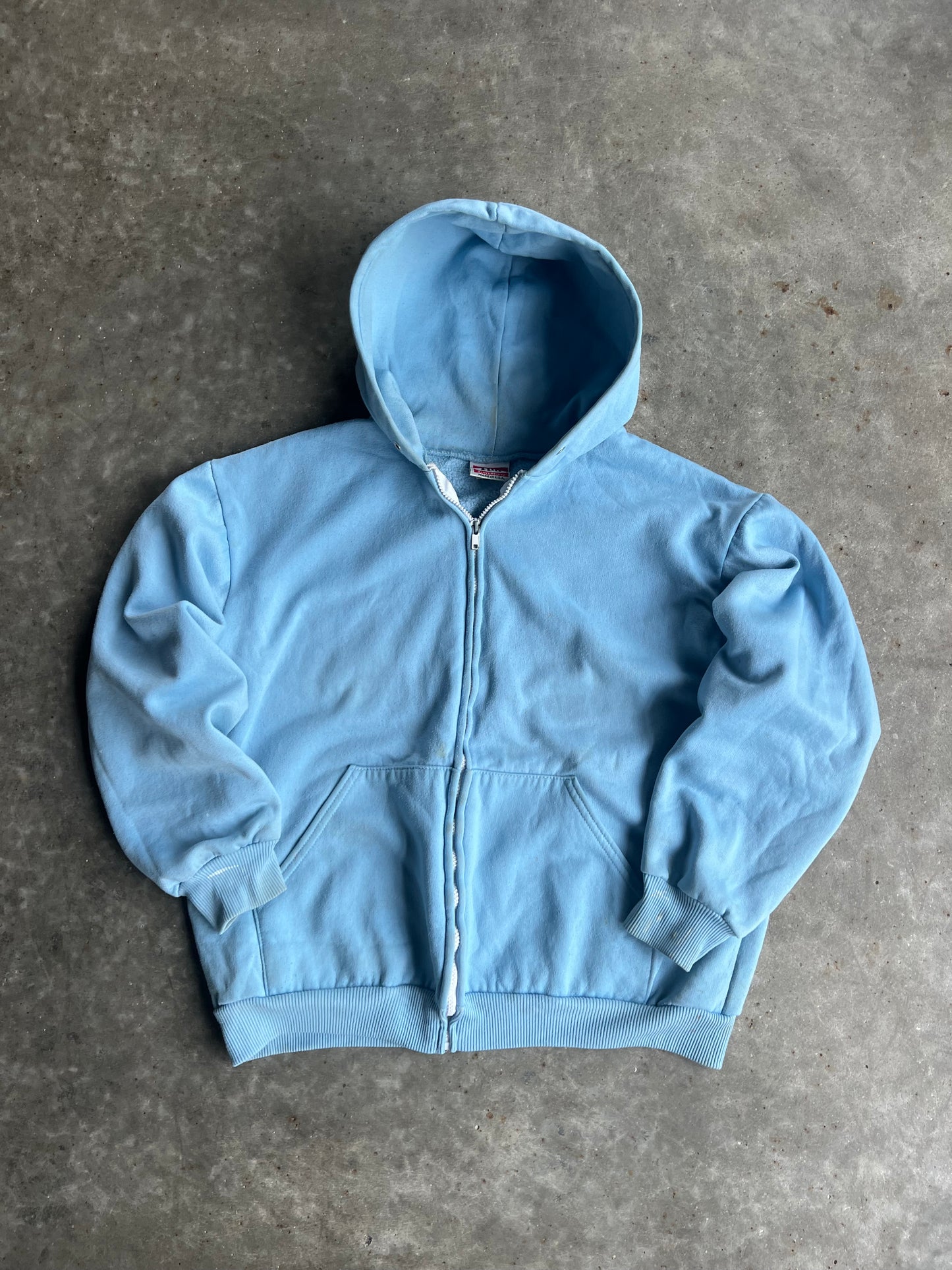 Vintage Baby Blue Blue Zip Up - M