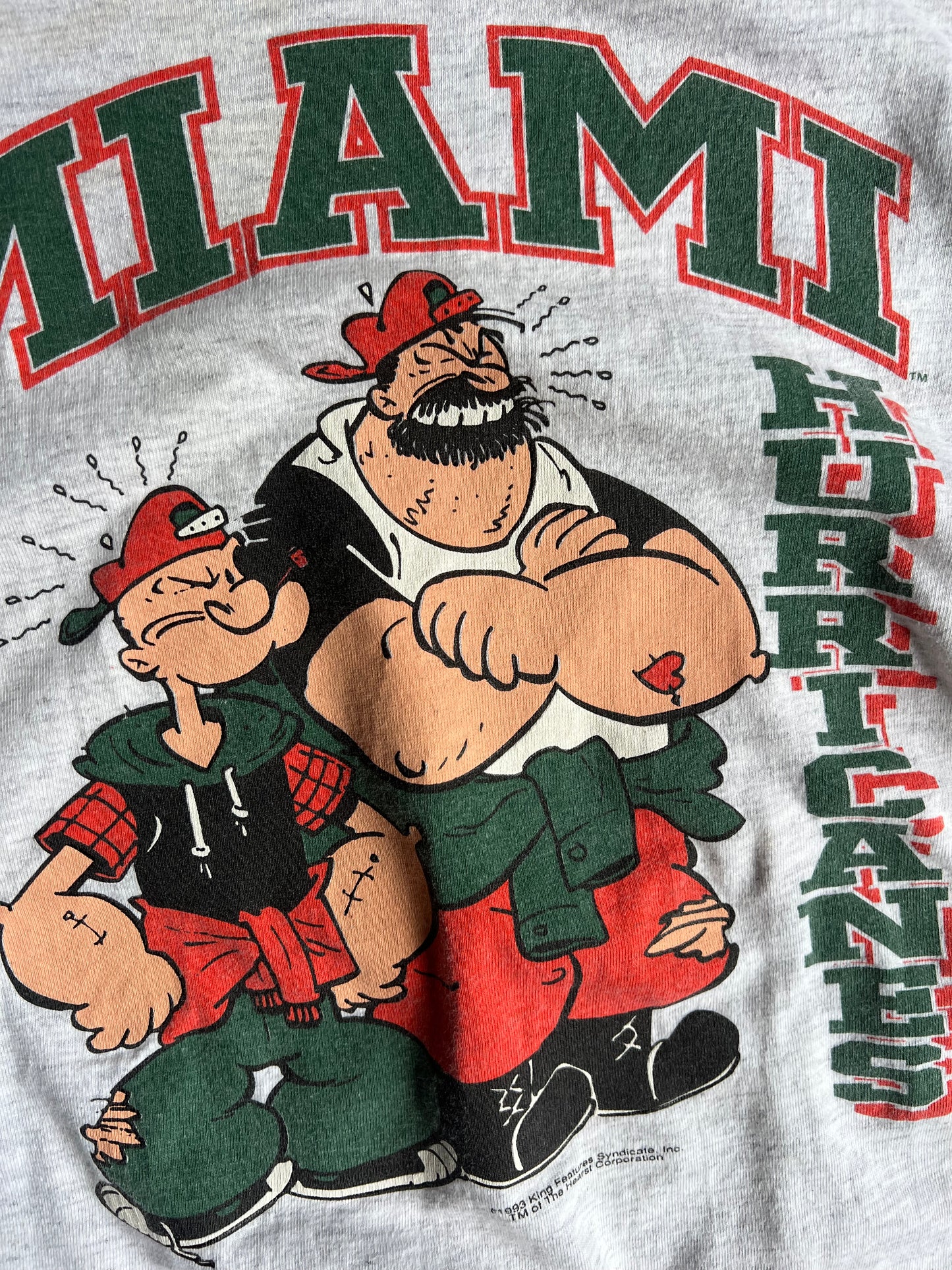 Vintage Miami Hurricanes Baby Tee - L