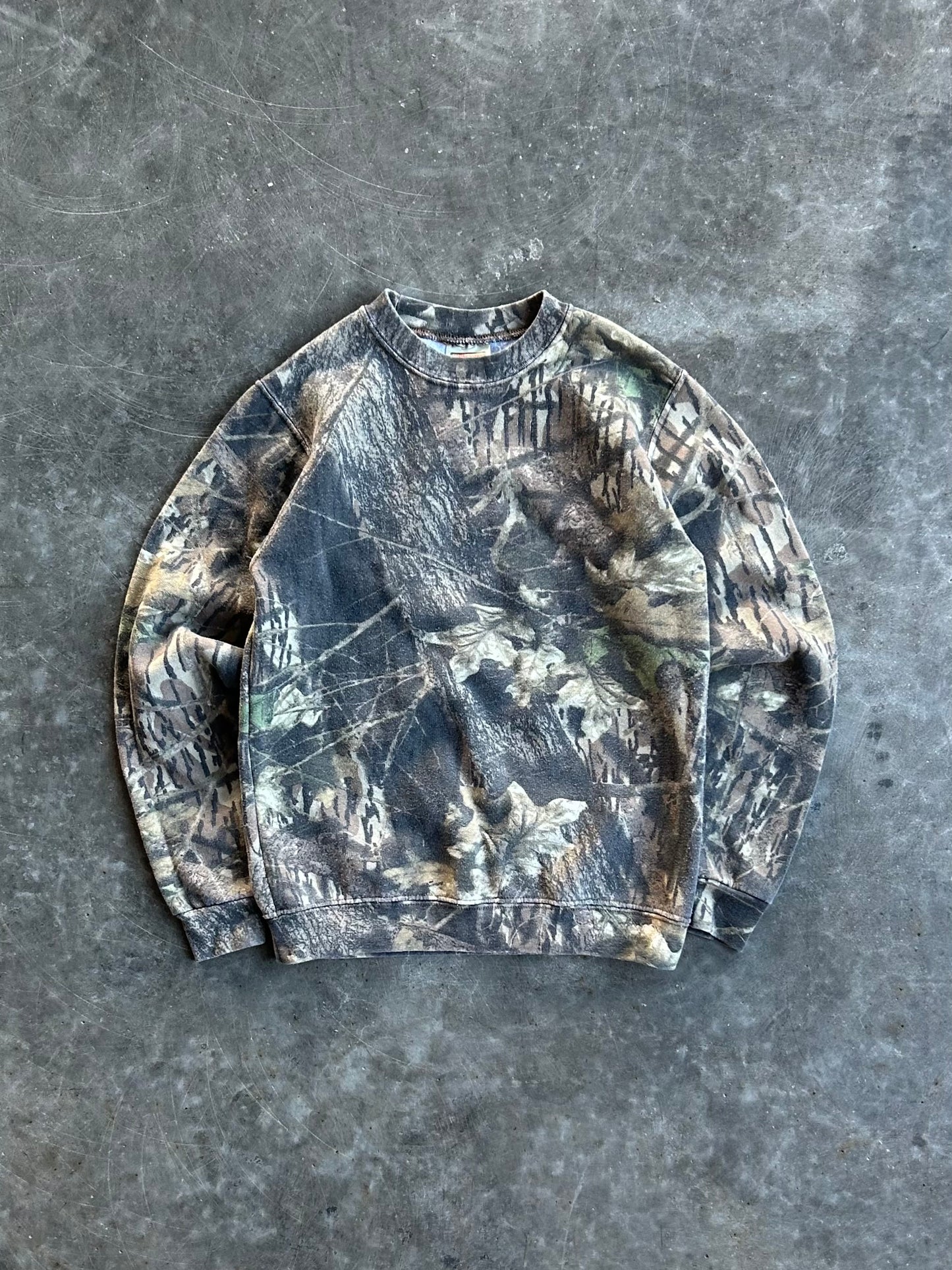 Vintage Mossy Oak Classics Camo Crew - L