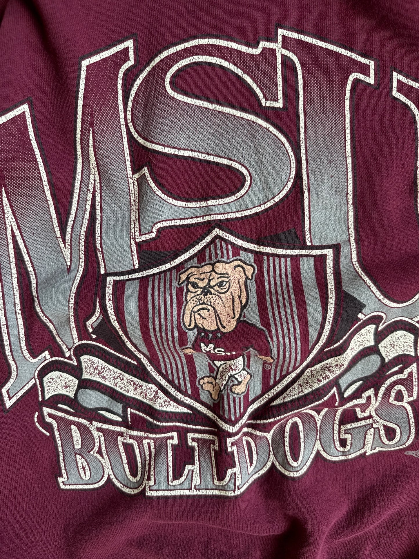 Vintage MSU Bulldogs Crew - L