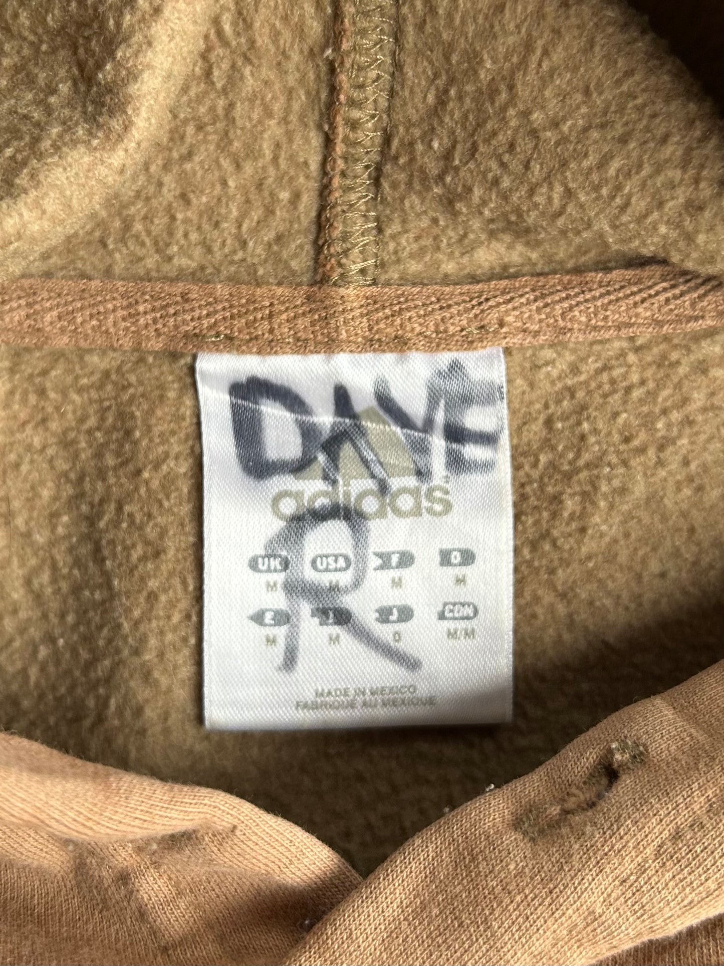 Vintage Brown Adidas Hoodie - M