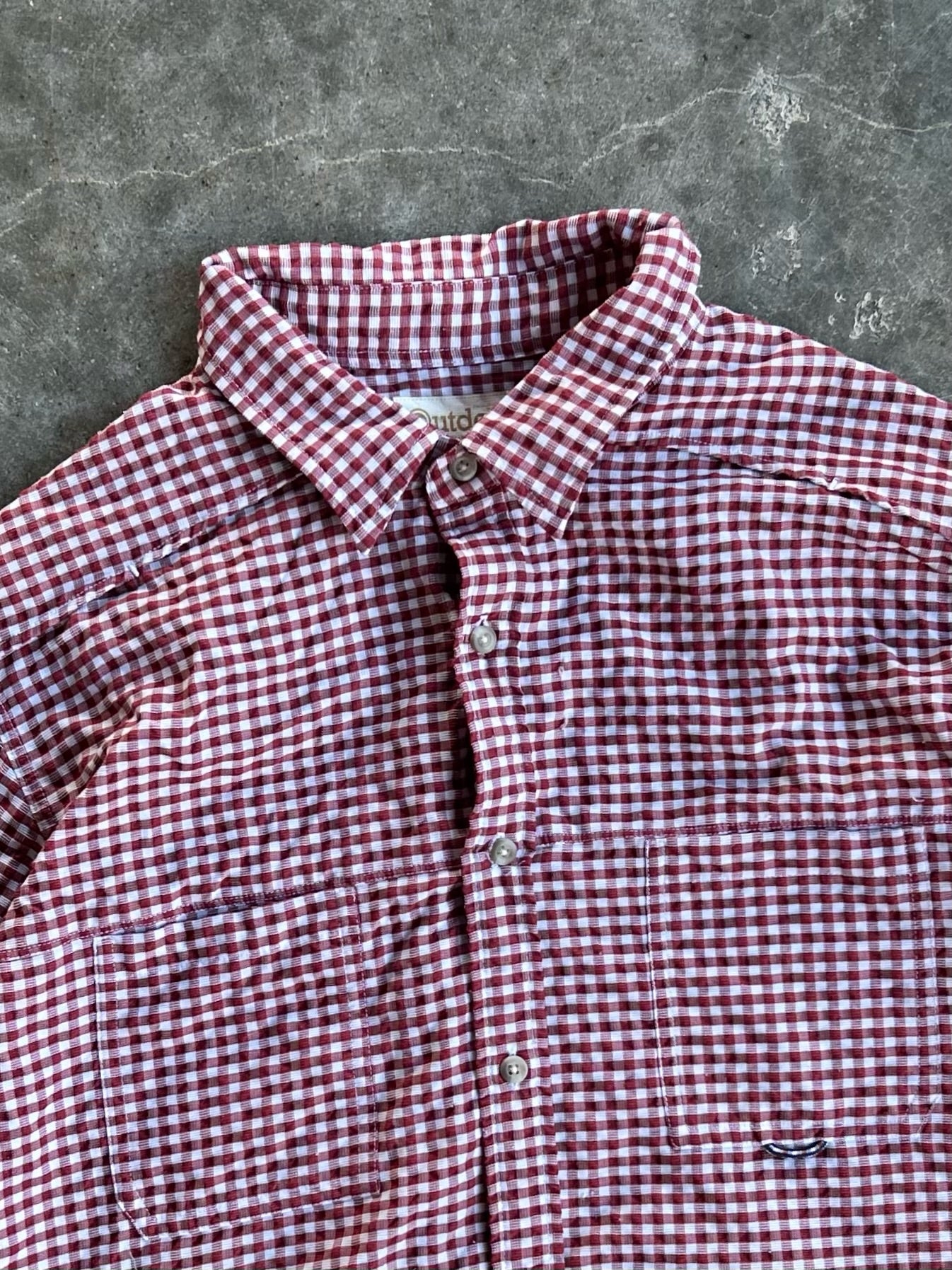 Red Plaid Long Sleeve Button-Down - XL